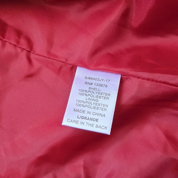 Red Love Tree Draped Waterfall Open Blazer Size Large - Picture 3 of 10